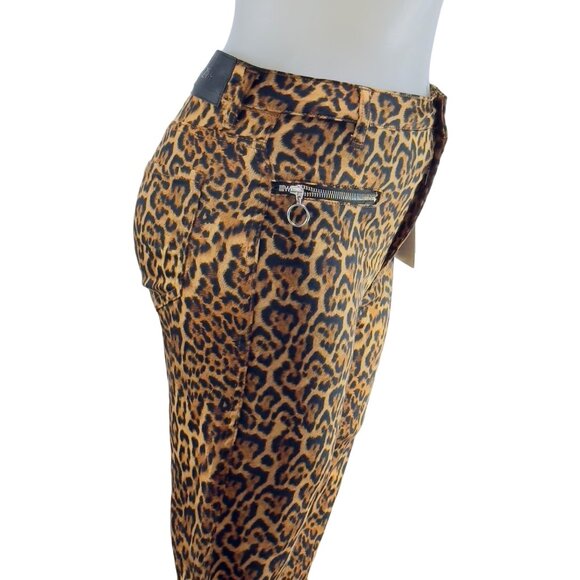 ZARA Women's Mid Rise Skinny Leopard Print Jeans Cotton Poly Stretch Size 4 - Picture 6 of 11